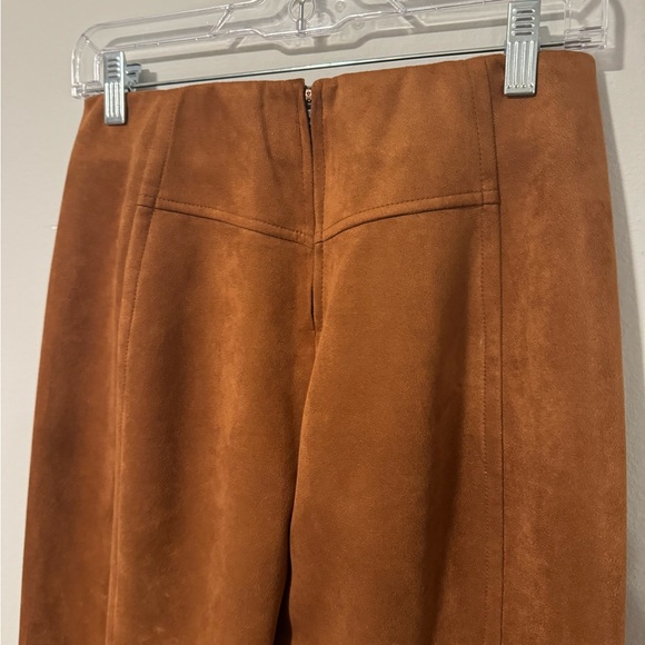 Free People Front Slit Faux Suede Pants - Picture 2 of 3